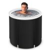 Recovery ice tub, Foldable Adult Bathtub, Outdoor Portable Cold Water Therapy tub, Fitness/Rehab ice tub for Athletes, Long-Lasting Insulated ice tub,