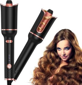 Professional Automatic Curling Iron Wand with Large Rotating Barrel & 4 Adjustable Temps & 3 Timers, Auto Shut-Off Hair Curler with Dual Voltage, Fast