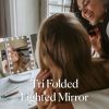 Tri Folded Lighted Mirror