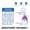 Portable Silicone Lung Breathing Training Device, Aerobic Adjustable Resistance Exercise Device, Quickly Increase Lung Capacity, Useful Fitness Breath