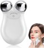 Microcurrent-Facial-Device, Microcurrent Face Massager Roller for Skin Care, Facial Massager Face Rollers for Women & Men, Glossy White