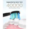 2 Packs Sonic Electric Toothbrushes Lot Rechargeable for Adults & Teens 10 Brush Heads 2 Travel Cases,5 Modes with Smart Timer Lightweight for Travel