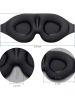 Black Airplane Sleeping Eye Patch Enhanced Comfort for Travel