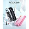 2 Packs Sonic Electric Toothbrushes Lot Rechargeable for Adults & Teens 10 Brush Heads 2 Travel Cases,5 Modes with Smart Timer Lightweight for Travel