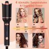 Professional Automatic Curling Iron Wand with Large Rotating Barrel & 4 Adjustable Temps & 3 Timers, Auto Shut-Off Hair Curler with Dual Voltage, Fast