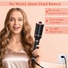 Professional Automatic Curling Iron Wand with Large Rotating Barrel & 4 Adjustable Temps & 3 Timers, Auto Shut-Off Hair Curler with Dual Voltage, Fast