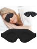 Black Airplane Sleeping Eye Patch Enhanced Comfort for Travel