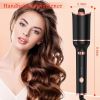 Professional Automatic Curling Iron Wand with Large Rotating Barrel & 4 Adjustable Temps & 3 Timers, Auto Shut-Off Hair Curler with Dual Voltage, Fast