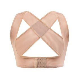 Invisible Body Shaper Corset Women Chest Posture Corrector Belt Back Shoulder Support Brace Posture Correction for Health Care (Color: Beige, size: XL)