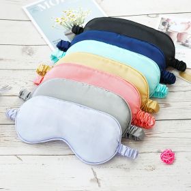 Imitated Silk Eye Patch Shading Sleep Eye Mask Eyepatch Travel Relax Cover Eyeshade Health Sleeping Shield Eye Care Tools (Color: Pink)