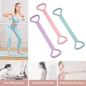 Yoga Fitness Resistance Band, Arm Back Training Elastic Ropes - Pure Barre Workout Chest Arm And Shoulder Stretch Bands Exercise Equipment For Physica (Color: Pink)