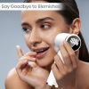 Electric LED Facial Cleansing Brush Set 6 in 1,Rechargeable Waterproof Portable White Face Cleanser and Exfoliating, Suitable for Oily Dry Sensitive S